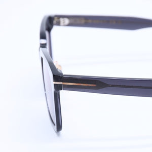 極美品 TOM FORD トムフォード サングラス 度あり TF1163-K アセテート メタル クリア ネイビー ゴールド金具 サイズ53◻︎22 145 中古 4a008451