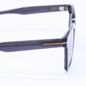 極美品 TOM FORD トムフォード サングラス 度あり TF1163-K アセテート メタル クリア ネイビー ゴールド金具 サイズ53◻︎22 145 中古 4a008451