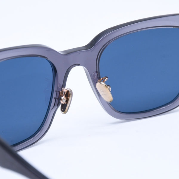 極美品 TOM FORD トムフォード サングラス 度あり TF1163-K アセテート メタル クリア ネイビー ゴールド金具 サイズ53◻︎22 145 中古 4a008451