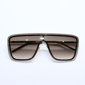 極美品 SAINT LAURENT サンローラン サングラス アイウェア ティアドロップ SL364 MASK 006 サイズ99◻︎01 140 ブラウン 中古 4a008438