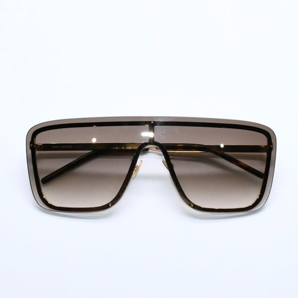 極美品 SAINT LAURENT サンローラン サングラス アイウェア ティアドロップ SL364 MASK 006 サイズ99◻︎01 140 ブラウン 中古 4a008438