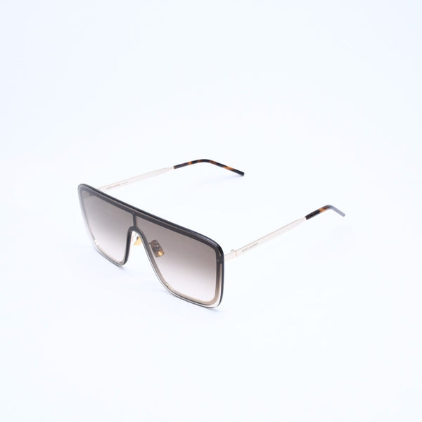 極美品 SAINT LAURENT サンローラン サングラス アイウェア ティアドロップ SL364 MASK 006 サイズ99◻︎01 140 ブラウン 中古 4a008438