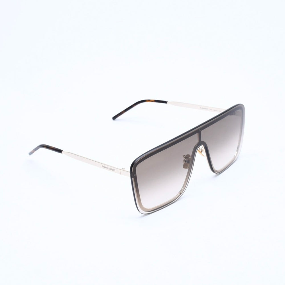 極美品 SAINT LAURENT サンローラン サングラス アイウェア ティアドロップ SL364 MASK 006 サイズ99◻︎01 140 ブラウン 中古 4a008438