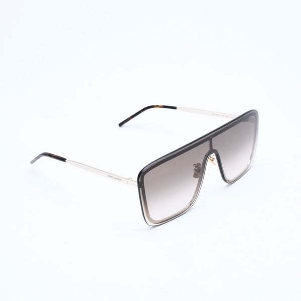 極美品 SAINT LAURENT サンローラン サングラス アイウェア ティアドロップ SL364 MASK 006 サイズ99◻︎01 140 ブラウン 中古 4a008438