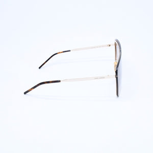 極美品 SAINT LAURENT サンローラン サングラス アイウェア ティアドロップ SL364 MASK 006 サイズ99◻︎01 140 ブラウン 中古 4a008438