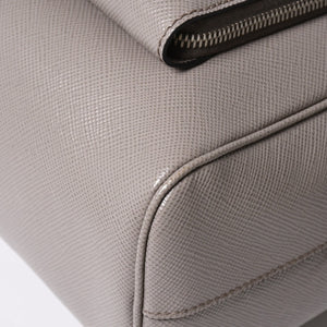 極美品 PRADA プラダ リュック リュックサック バッグ グレー グレージュ シルバー金具 2VZ102 中古 4a008399
