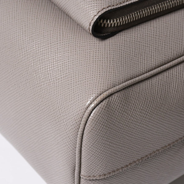 極美品 PRADA プラダ リュック リュックサック バッグ グレー グレージュ シルバー金具 2VZ102 中古 4a008399