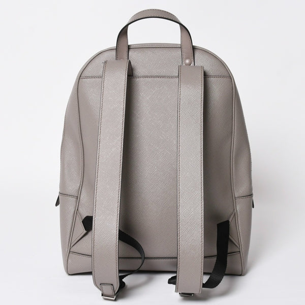 極美品 PRADA プラダ リュック リュックサック バッグ グレー グレージュ シルバー金具 2VZ102 中古 4a008399
