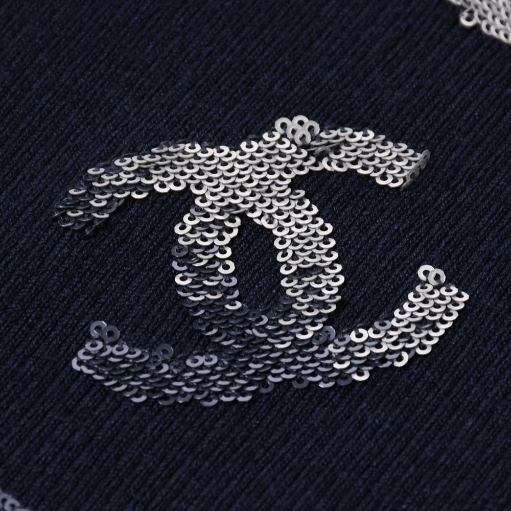 新品未使用 CHANEL シャネル タンクトップ P75627K10886 サイズ50 ココマーク スパンコール ボルドー ネイビー メンズ 中古 4a008658