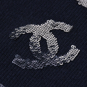 新品未使用 CHANEL シャネル タンクトップ P75627K10886 サイズ50 ココマーク スパンコール ボルドー ネイビー メンズ 中古 4a008658