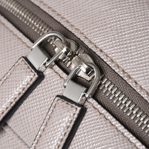 極美品 PRADA プラダ リュック リュックサック バッグ グレー グレージュ シルバー金具 2VZ102 中古 4a008399