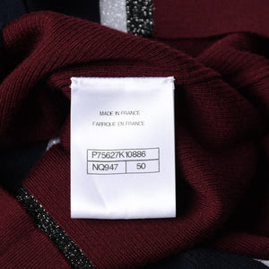 新品未使用 CHANEL シャネル タンクトップ P75627K10886 サイズ50 ココマーク スパンコール ボルドー ネイビー メンズ 中古 4a008658
