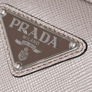極美品 PRADA プラダ リュック リュックサック バッグ グレー グレージュ シルバー金具 2VZ102 中古 4a008399