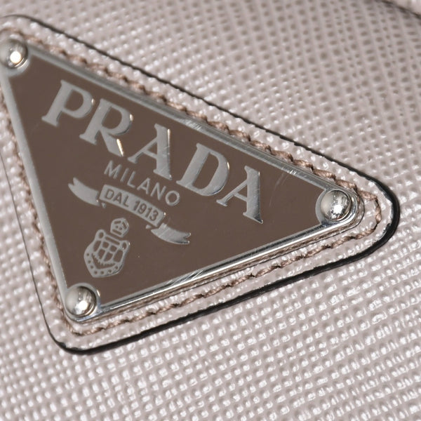 極美品 PRADA プラダ リュック リュックサック バッグ グレー グレージュ シルバー金具 2VZ102 中古 4a008399