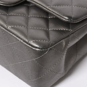 極美品 CHANEL シャネル マトラッセ 20 Sフラップ Sチェーンショルダーバッグ ランダム番台 ココマーク ラムスキン シルバー 中古 4a008590