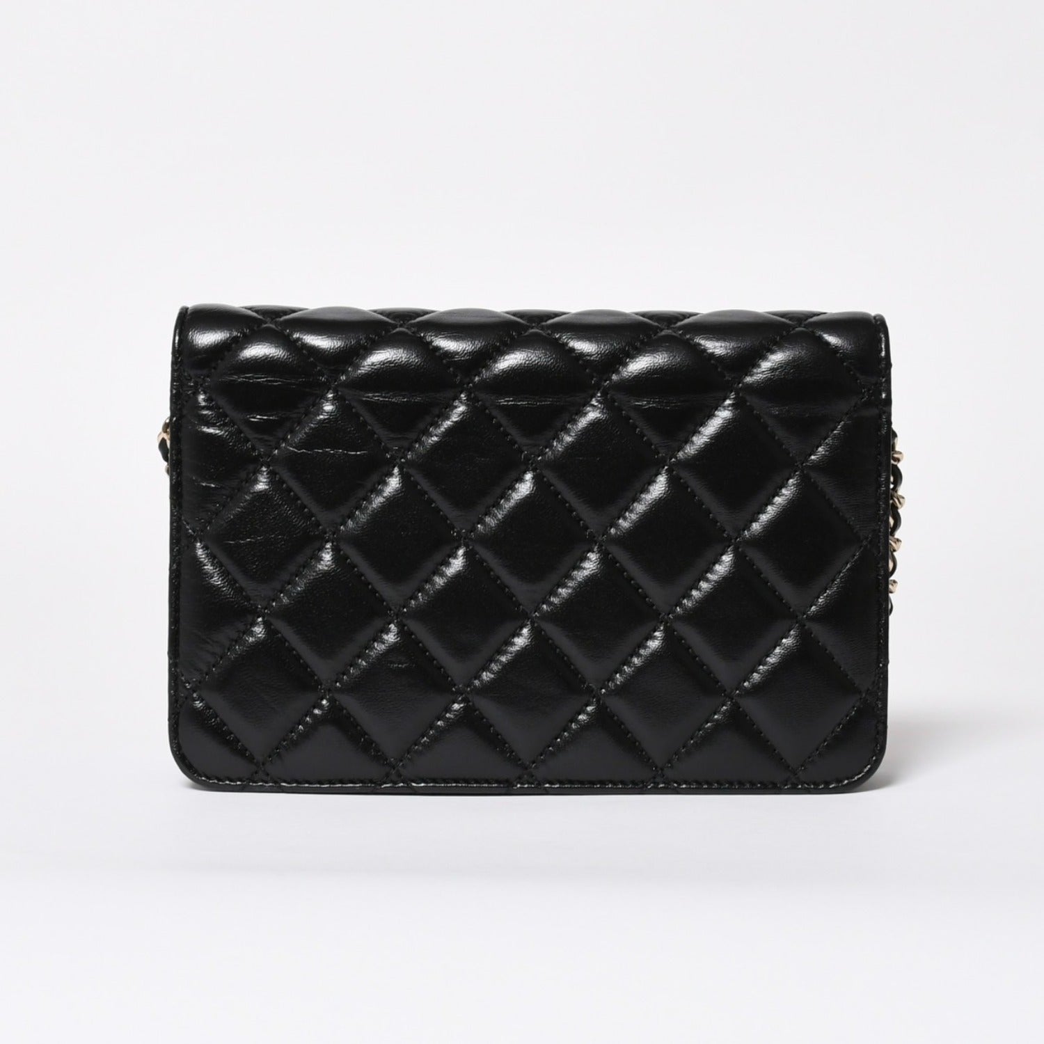 極美品 CHANEL シャネル シェブロン チェーンウォレット 28番台 ココ