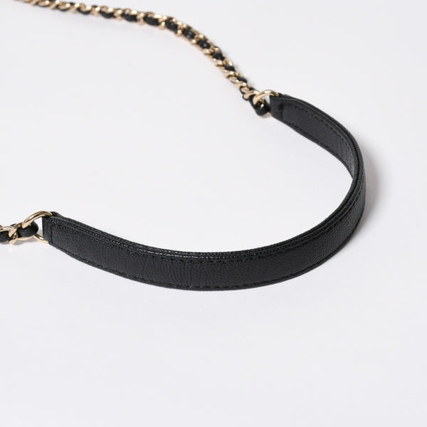 極美品 CHANEL シャネル トップハンドル 2WAYバッグ ランダム番台 ココマーク キャビアスキン ブラック ゴールド金具 中古 4a008331