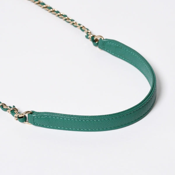 Very good condition CHANEL top handle 2WAY bag random number here mark caviar skin green gold hardware used 4a008349