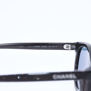 極美品 CHANEL シャネル サングラス アイウェア 0CH5523U サイズ52□20 140 ココマーク グリッター ブラック 中古 4a008413