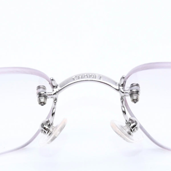 極美品 CHANEL シャネル リムレス サングラス アイウェア 4017-D c.159/6I サイズ62□17 120 ココマーク ラインストーン 中古 4a008581