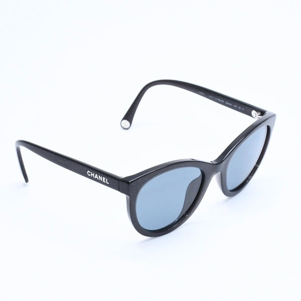 極美品 CHANEL シャネル サングラス アイウェア 0CH5523U サイズ52□20 140 ココマーク グリッター ブラック 中古 4a008413