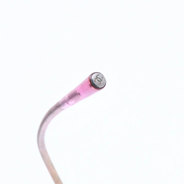 極美品 CHANEL シャネル リムレス サングラス アイウェア 2047-B c.220 サイズ58□16 130 ココマーク ラインストーン ピンク 中古 4a008449