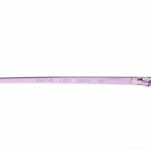 極美品 CHANEL シャネル リムレス サングラス アイウェア 2047-B c.220 サイズ58□16 130 ココマーク ラインストーン ピンク 中古 4a008449