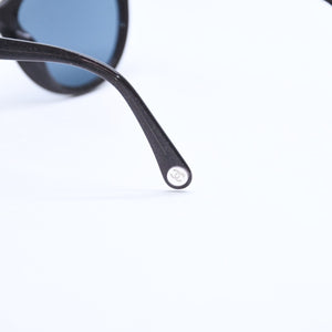 極美品 CHANEL シャネル サングラス アイウェア 0CH5523U サイズ52□20 140 ココマーク グリッター ブラック 中古 4a008413