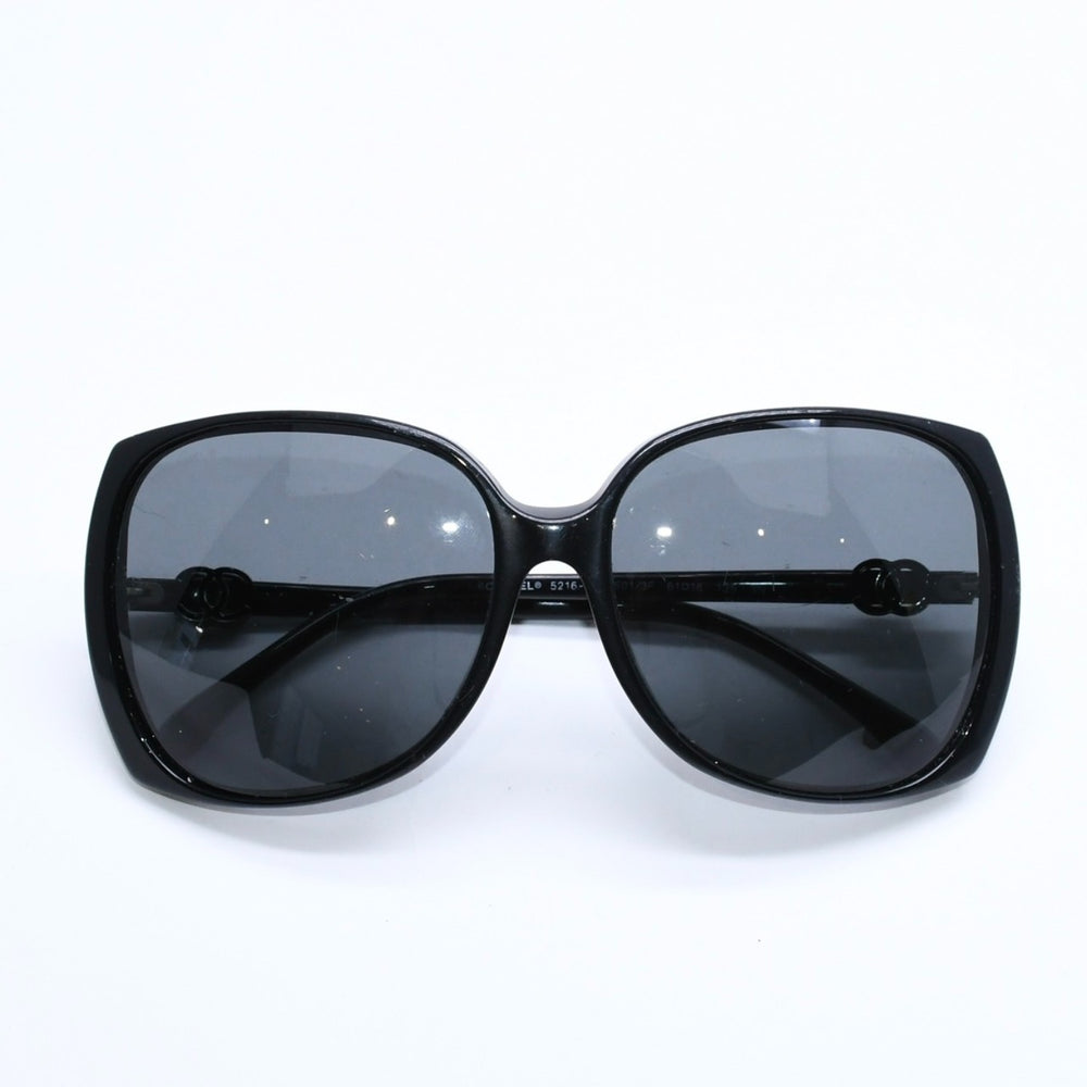 CHANEL シャネル サングラス アイウェア 5216-A c.501/3F サイズ61□16 135 ココマーク ブラック 美品 中古 4a008453
