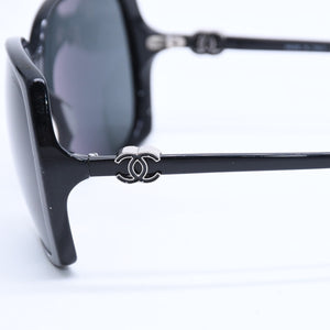 CHANEL シャネル サングラス アイウェア 5216-A c.501/3F サイズ61□16 135 ココマーク ブラック 美品 中古 4a008453