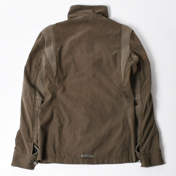 極美品 CHROME HEARTS クロムハーツ CHERRY BOMB チェリーボム ミリタリージャケット サイズXS クロスボール ピラミッド カーキ 中古 4a008424