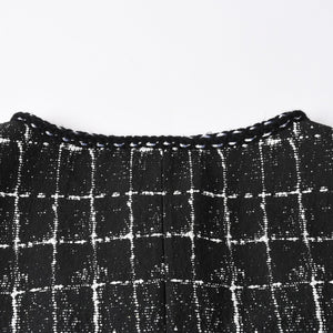 極美品 CHANEL シャネル ジャケット ノーカラージャケット ココマークボタン ブラック ホワイト P47857V34876 サイズ48 中古 4a008654