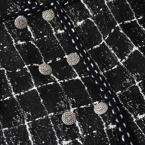 極美品 CHANEL シャネル ジャケット ノーカラージャケット ココマークボタン ブラック ホワイト P47857V34876 サイズ48 中古 4a008654