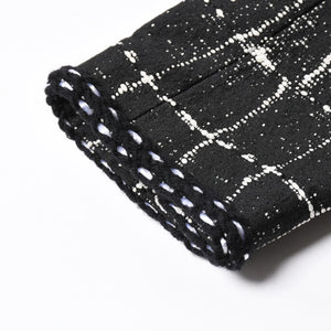 極美品 CHANEL シャネル ジャケット ノーカラージャケット ココマークボタン ブラック ホワイト P47857V34876 サイズ48 中古 4a008654