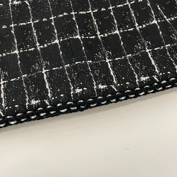 極美品 CHANEL シャネル ジャケット ノーカラージャケット ココマークボタン ブラック ホワイト P47857V34876 サイズ48 中古 4a008654