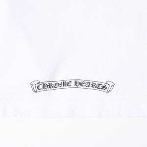 CHROME HEARTS クロムハーツ 長袖Tシャツ サイズL CHプラス スクロールラベル ホワイト ブラック プリント 美品 中古 4a008905