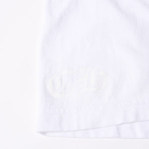 CHROME HEARTS クロムハーツ 長袖Tシャツ サイズL CHプラス スクロールラベル ホワイト ブラック プリント 美品 中古 4a008905