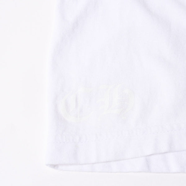 CHROME HEARTS クロムハーツ 長袖Tシャツ サイズL CHプラス スクロールラベル ホワイト ブラック プリント 美品 中古 4a008905