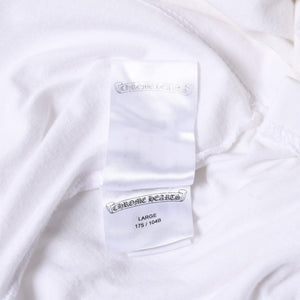 CHROME HEARTS クロムハーツ 長袖Tシャツ サイズL CHプラス スクロールラベル ホワイト ブラック プリント 美品 中古 4a008905