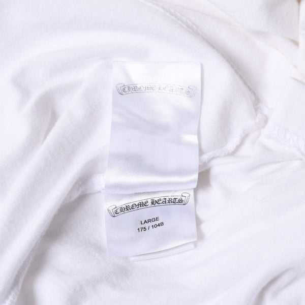 CHROME HEARTS クロムハーツ 長袖Tシャツ サイズL CHプラス スクロールラベル ホワイト ブラック プリント 美品 中古 4a008905