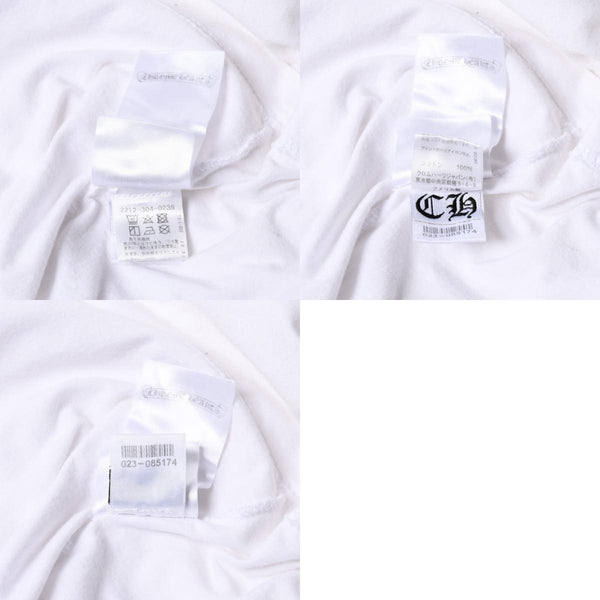 CHROME HEARTS クロムハーツ 長袖Tシャツ サイズL CHプラス スクロールラベル ホワイト ブラック プリント 美品 中古 4a008905