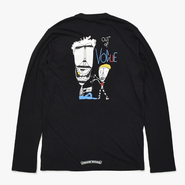 極美品 CHROME HEARTS × MATTY BOY クロムハーツ マッティボーイ Out of Vogue LS Tee T-Shirt 長袖シャツ ロングスリーブT ブラック 中古 4a008426