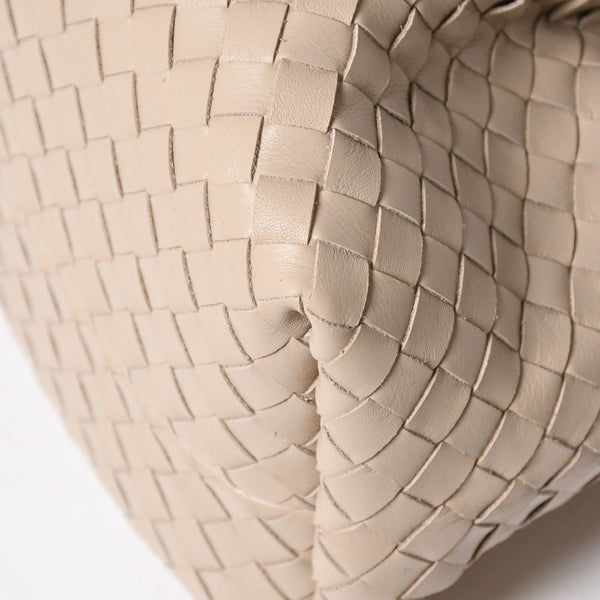 新品同様品 BOTTEGA VENETA ボッテガヴェネタ イントレチャート ピナコテーカ スモール 2WAY ハンドバッグ ショルダーバッグ ベージュ カーキ ゴールド金具 中古 4a008921