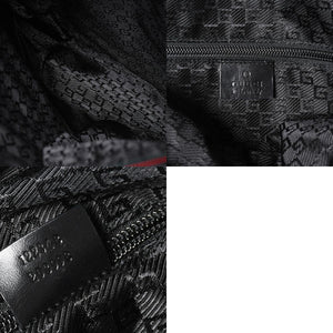 極美品 GUCCI グッチ シェリーライン バックパック リュック 122348 203998 キャンバス ナイロン ブラック グリーン レッド 中古 4a008398