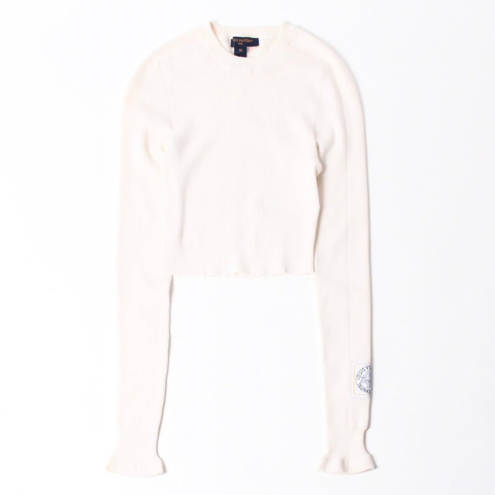 LOUIS VUITTON Louis Vuitton 24SS High Neck Cropped Knit RW241WW CWO FQKL05 Ivory Size XS Excellent Condition Used 4a008966