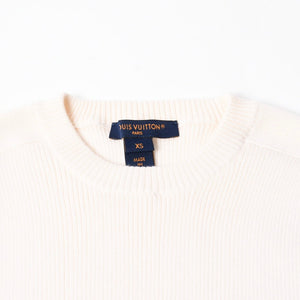 LOUIS VUITTON Louis Vuitton 24SS High Neck Cropped Knit RW241WW CWO FQKL05 Ivory Size XS Excellent Condition Used 4a008966
