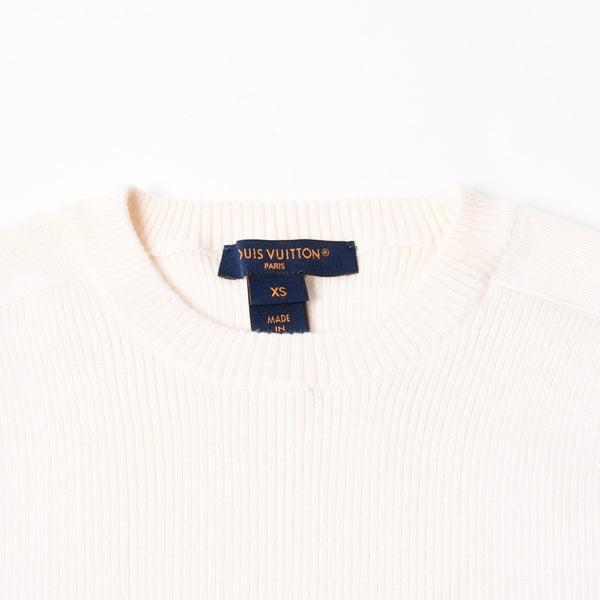 LOUIS VUITTON Louis Vuitton 24SS High Neck Cropped Knit RW241WW CWO FQKL05 Ivory Size XS Excellent Condition Used 4a008966