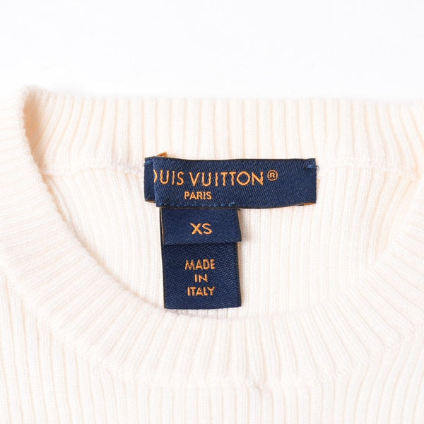 LOUIS VUITTON Louis Vuitton 24SS High Neck Cropped Knit RW241WW CWO FQKL05 Ivory Size XS Excellent Condition Used 4a008966