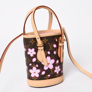 New and unused LOUIS VUITTON × Takashi Murakami Nano Bucket Monogram 2WAY Shoulder Bag M13417 Brown Gold Hardware Used 4a009042