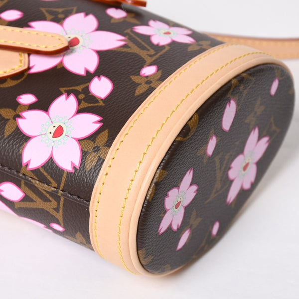 New and unused LOUIS VUITTON × Takashi Murakami Nano Bucket Monogram 2WAY Shoulder Bag M13417 Brown Gold Hardware Used 4a009042